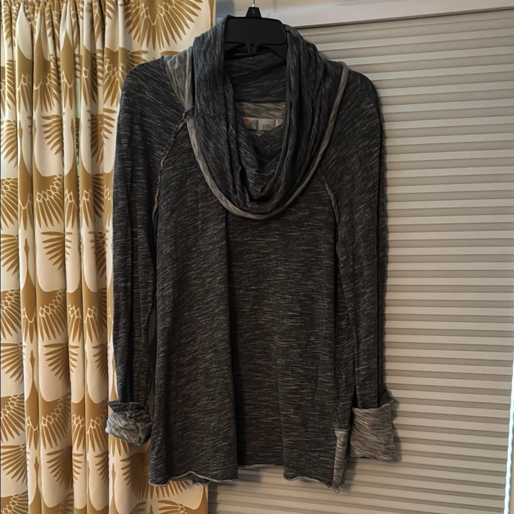 Free People Cowl Neck Gray Sweatshirt